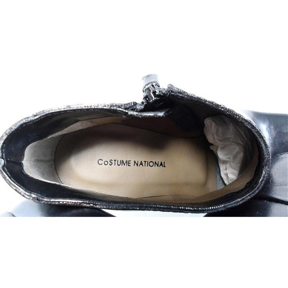 NIB$895 CoSTUME NATIONAL LEATHER ANKLE PLATFORM BOOTS CHUNKY BLOCK HEELS 41 11 - Picture 8 of 12